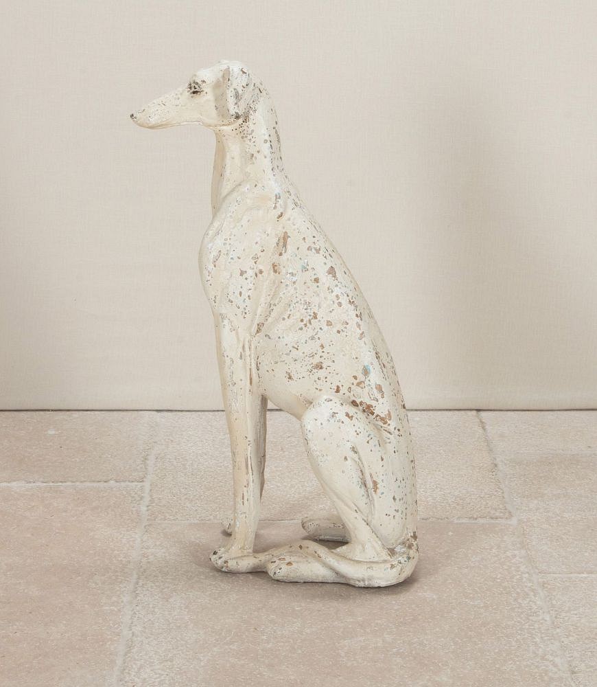 20th Century Italian Painted Plaster Greyhound DA2842884