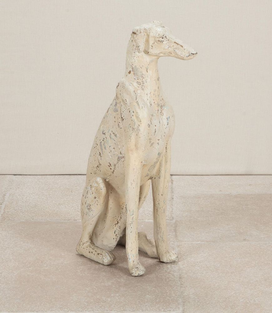 20th Century Italian Painted Plaster Greyhound DA2842884
