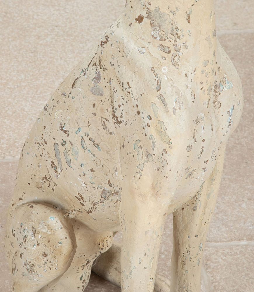 20th Century Italian Painted Plaster Greyhound DA2842884