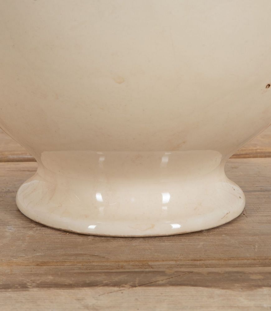 Pair of Large 20th Century Italian White Tin Glazed 'Globe' Apothecary Jars DA3439389