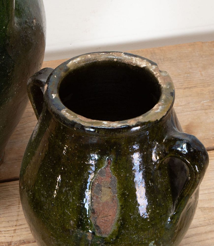 Trio of 19th Century Green Glaze Sardine Pots DA3442320