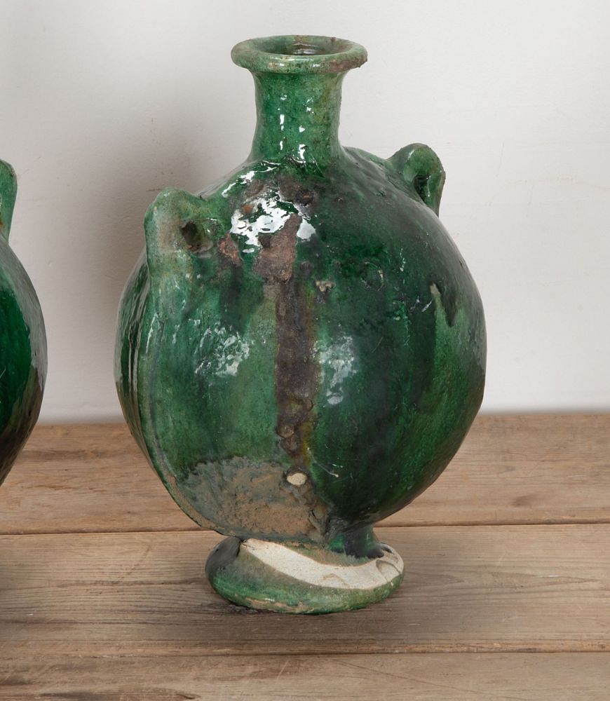 Pair of 19th Century Green Glaze Water Jars DA3442322