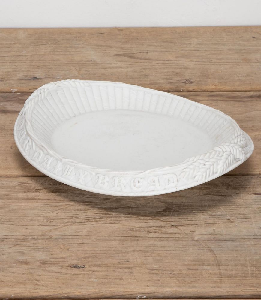 Late 19th Century English 'Give Us This Day Our Daily Bread' Parian Ware Bread Plate DA3541772