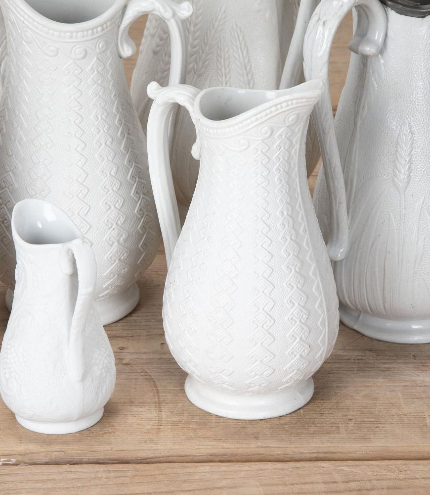 Set of Eight 19th Century English China Water Jug Collection by Dudson DA3541779