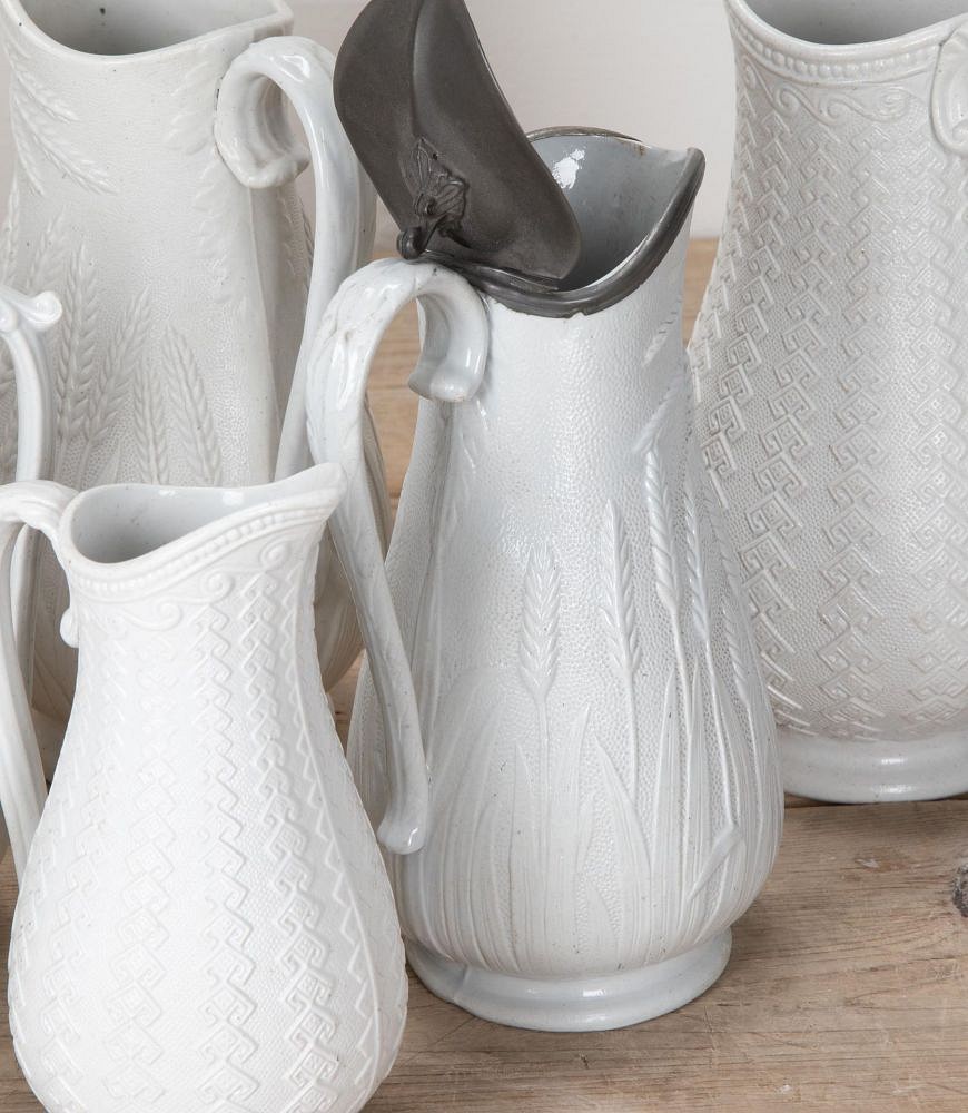 Set of Eight 19th Century English China Water Jug Collection by Dudson DA3541779