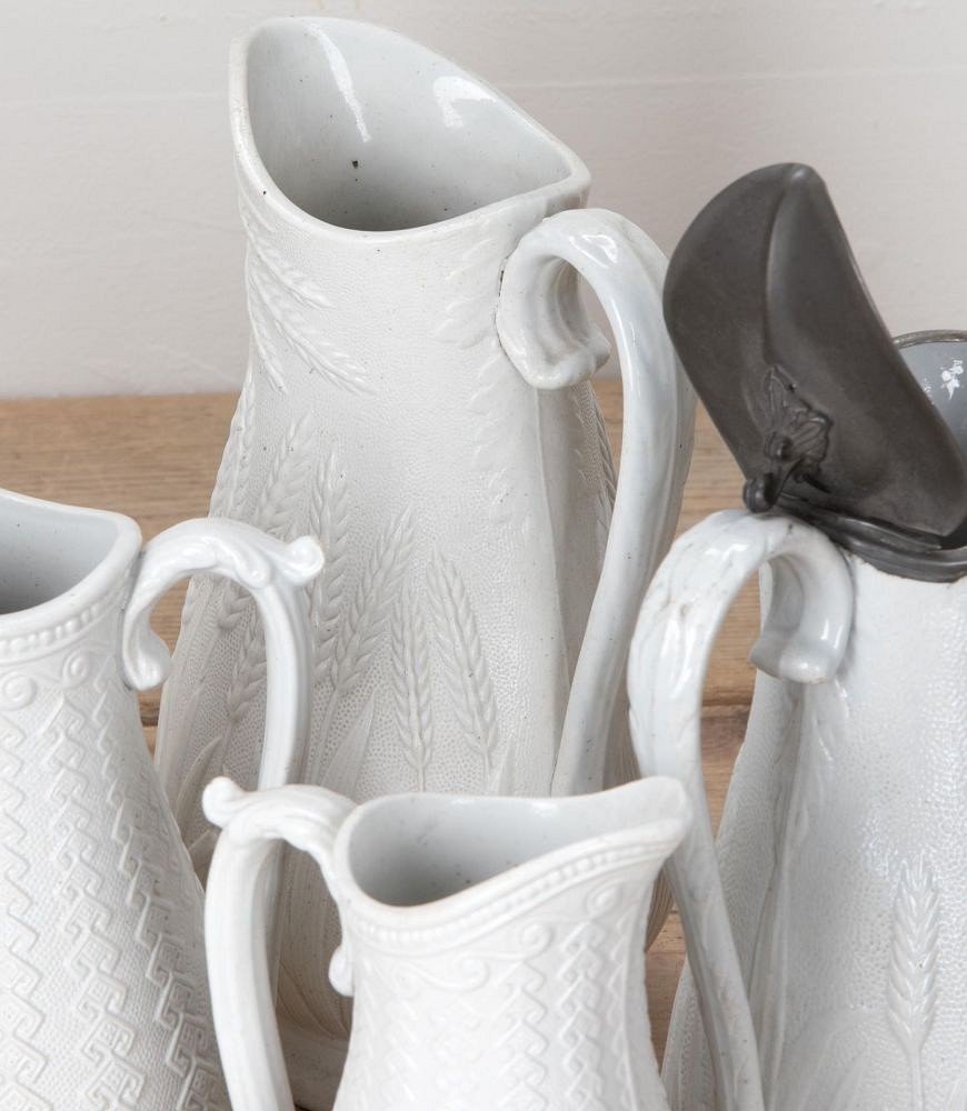 Set of Eight 19th Century English China Water Jug Collection by Dudson DA3541779