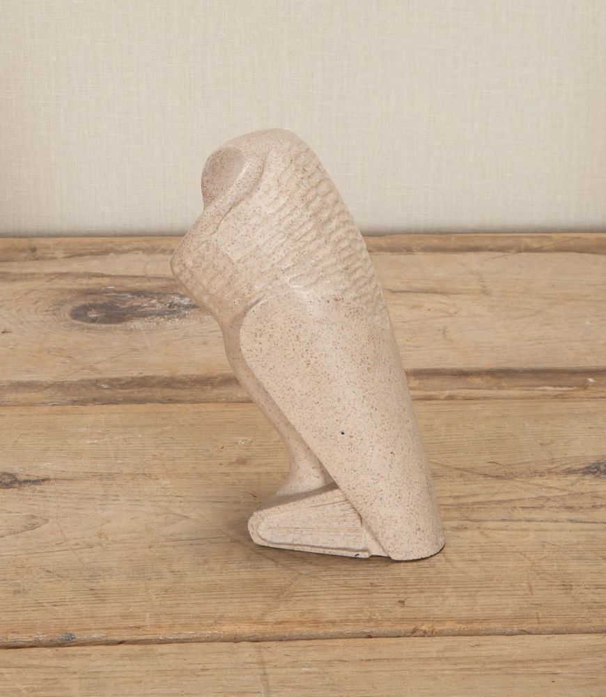 Mid-Century French Soapstone Barn Owl Sculpture DA3743468