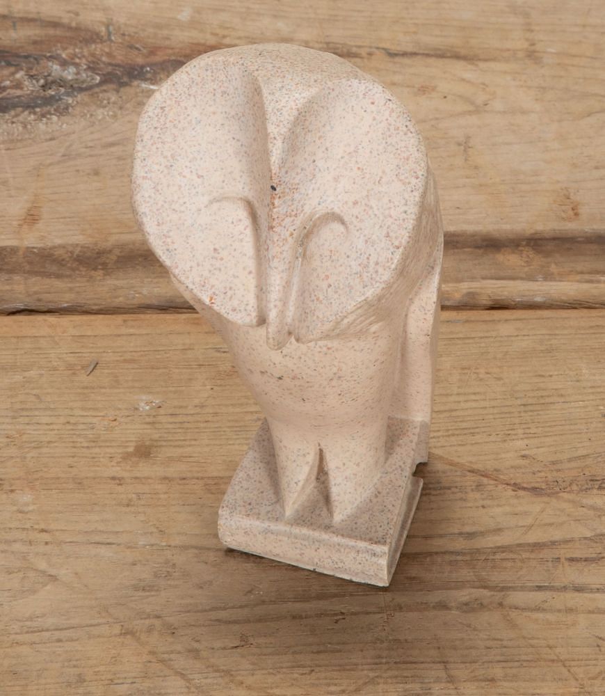 Mid-Century French Soapstone Barn Owl Sculpture DA3743468