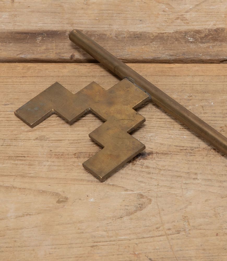 Large 20th Century Decorative Brass Key DA3743524