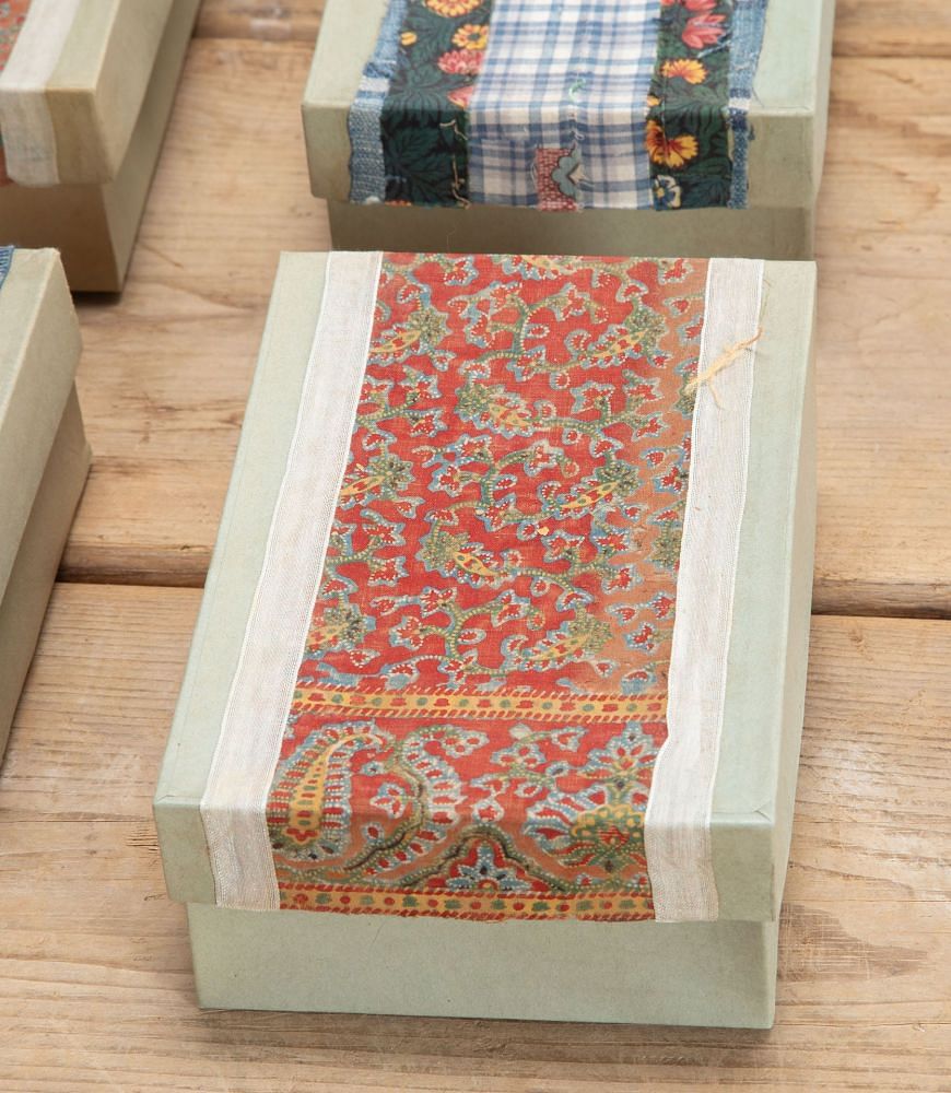 Early 20th Century Textile Covered Boxes DA4237673