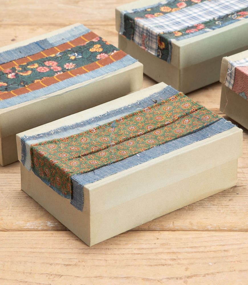 Early 20th Century Textile Covered Boxes DA4237673