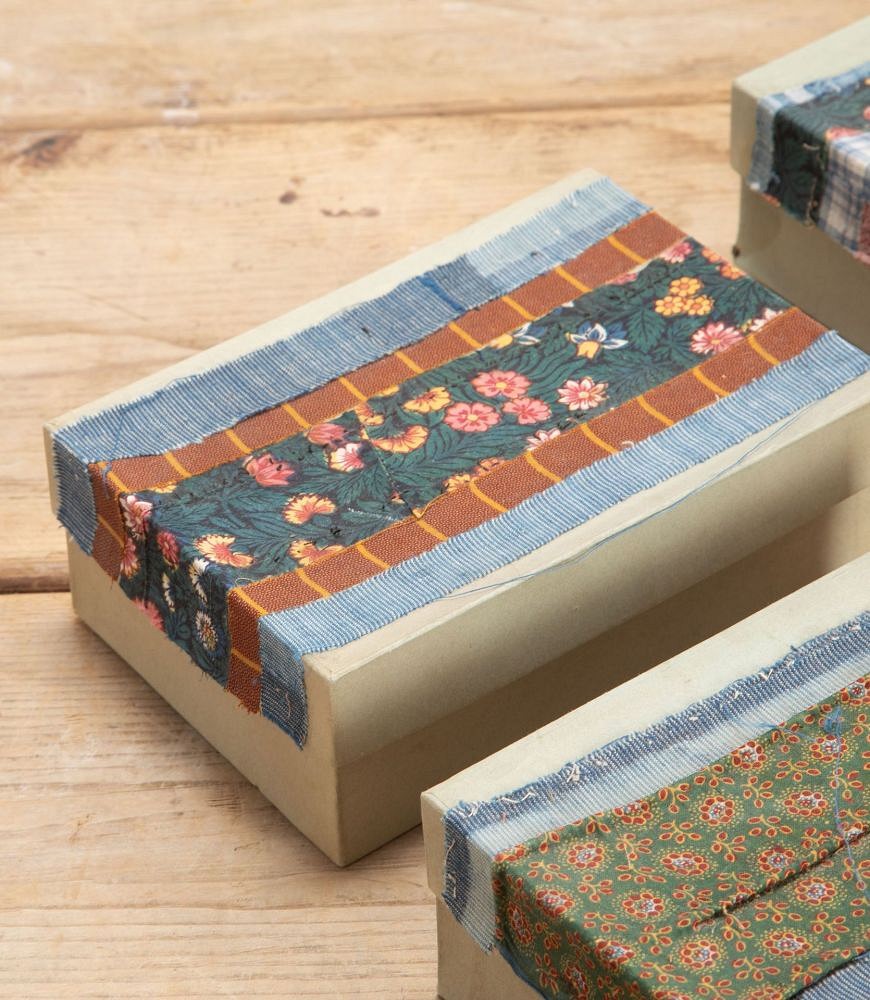 Early 20th Century Textile Covered Boxes DA4237673