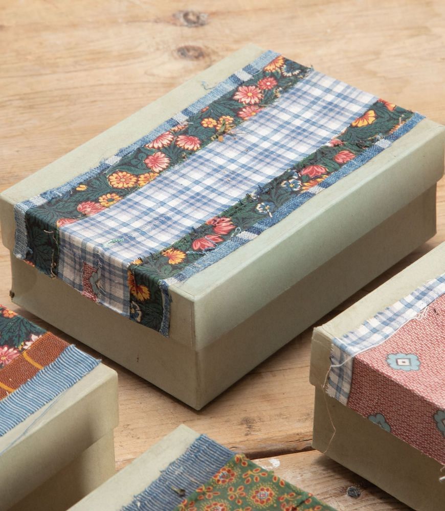 Early 20th Century Textile Covered Boxes DA4237673