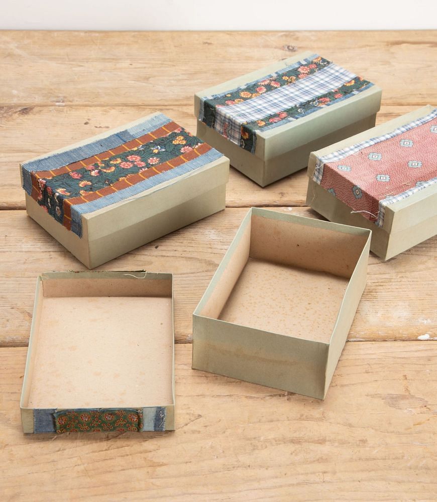 Early 20th Century Textile Covered Boxes DA4237673