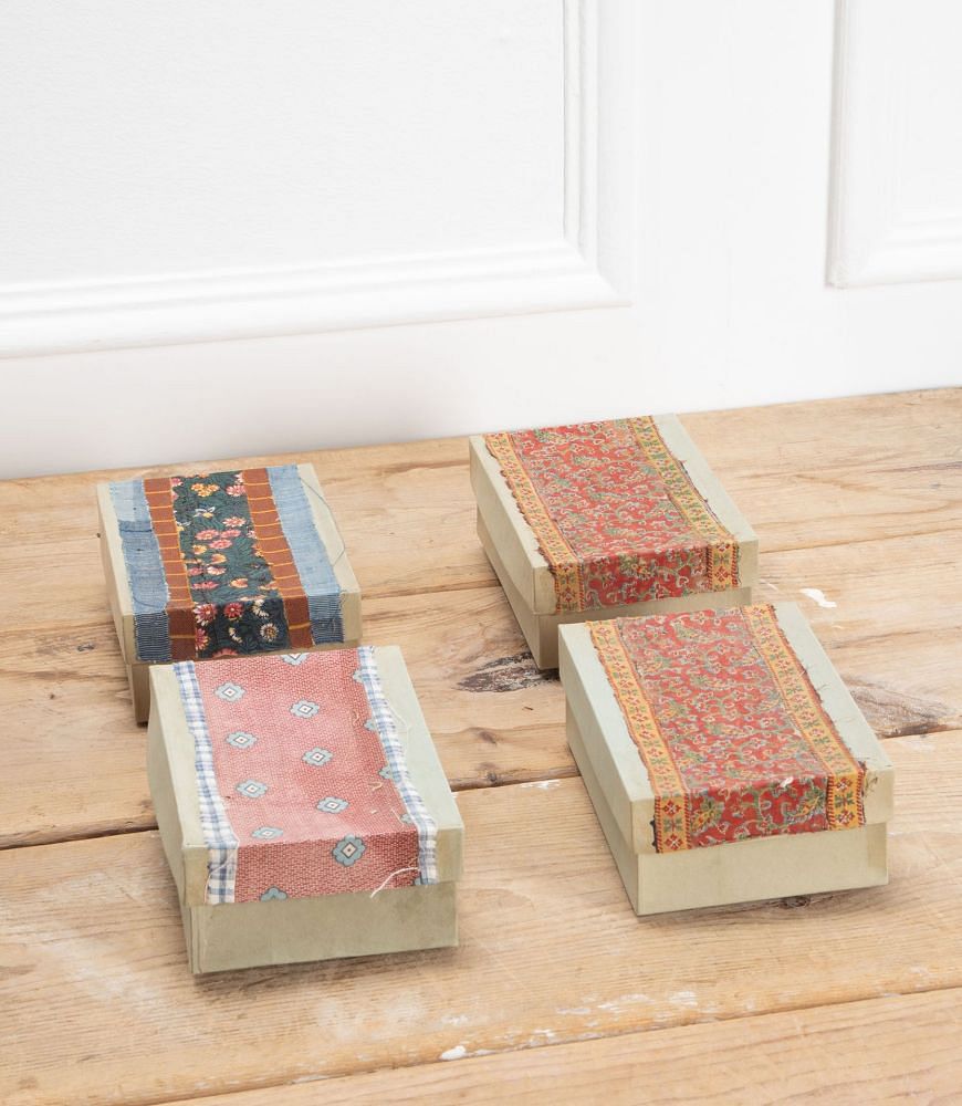 Early 20th Century Textile Covered Boxes DA4237673