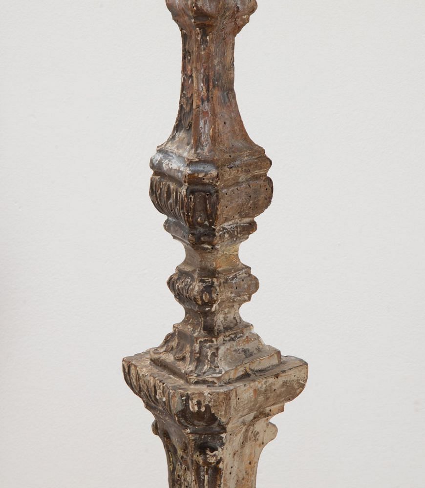 18th Century Italian Single Silver Gilt Church Alter Stick DA4341694