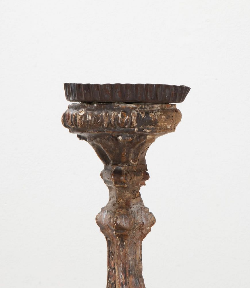 18th Century Italian Single Silver Gilt Church Alter Stick DA4341694