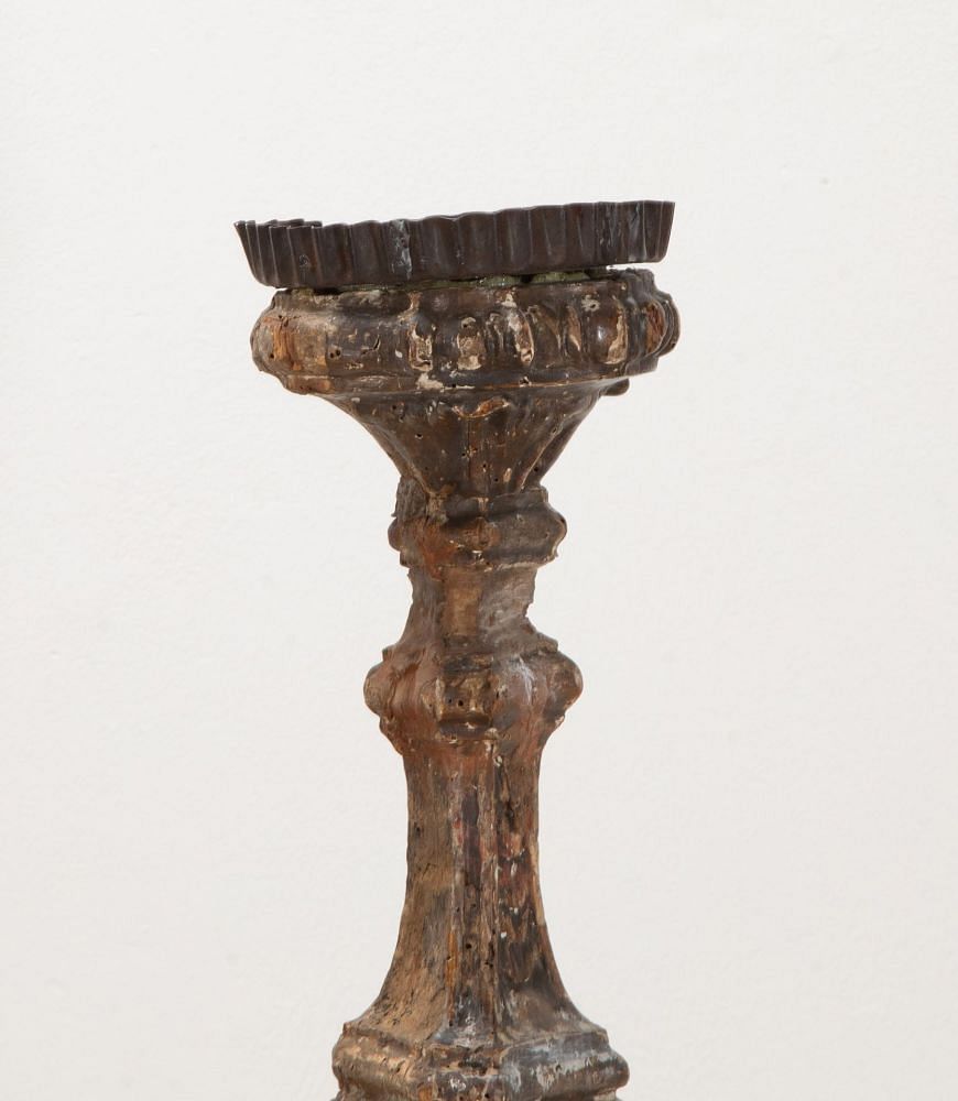 18th Century Italian Single Silver Gilt Church Alter Stick DA4341694