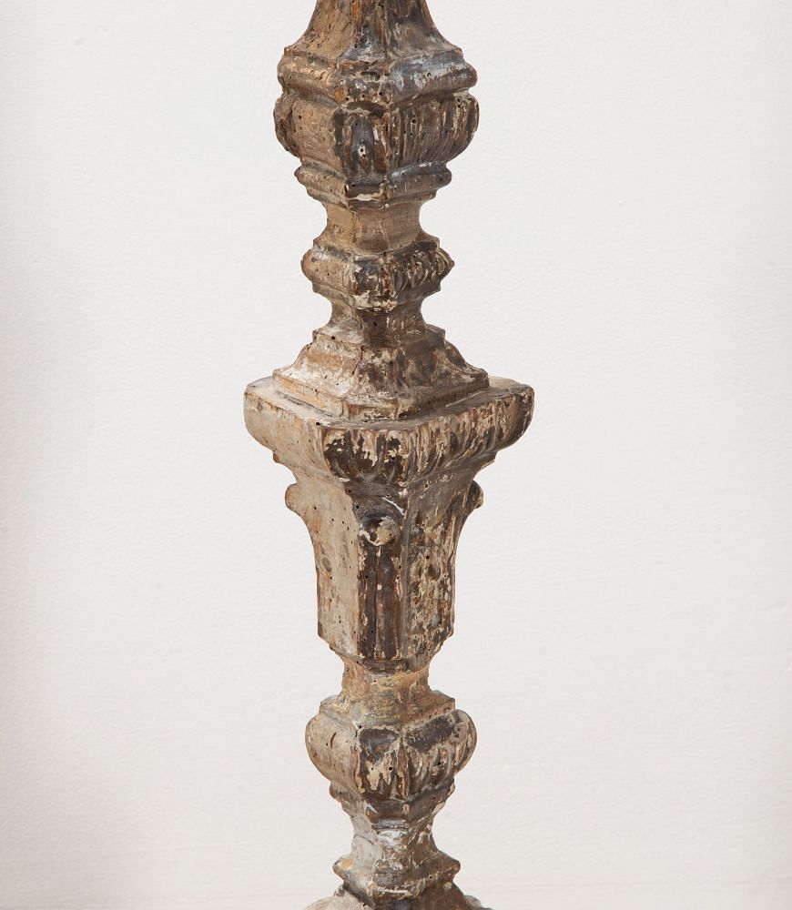 18th Century Italian Single Silver Gilt Church Alter Stick DA4341694