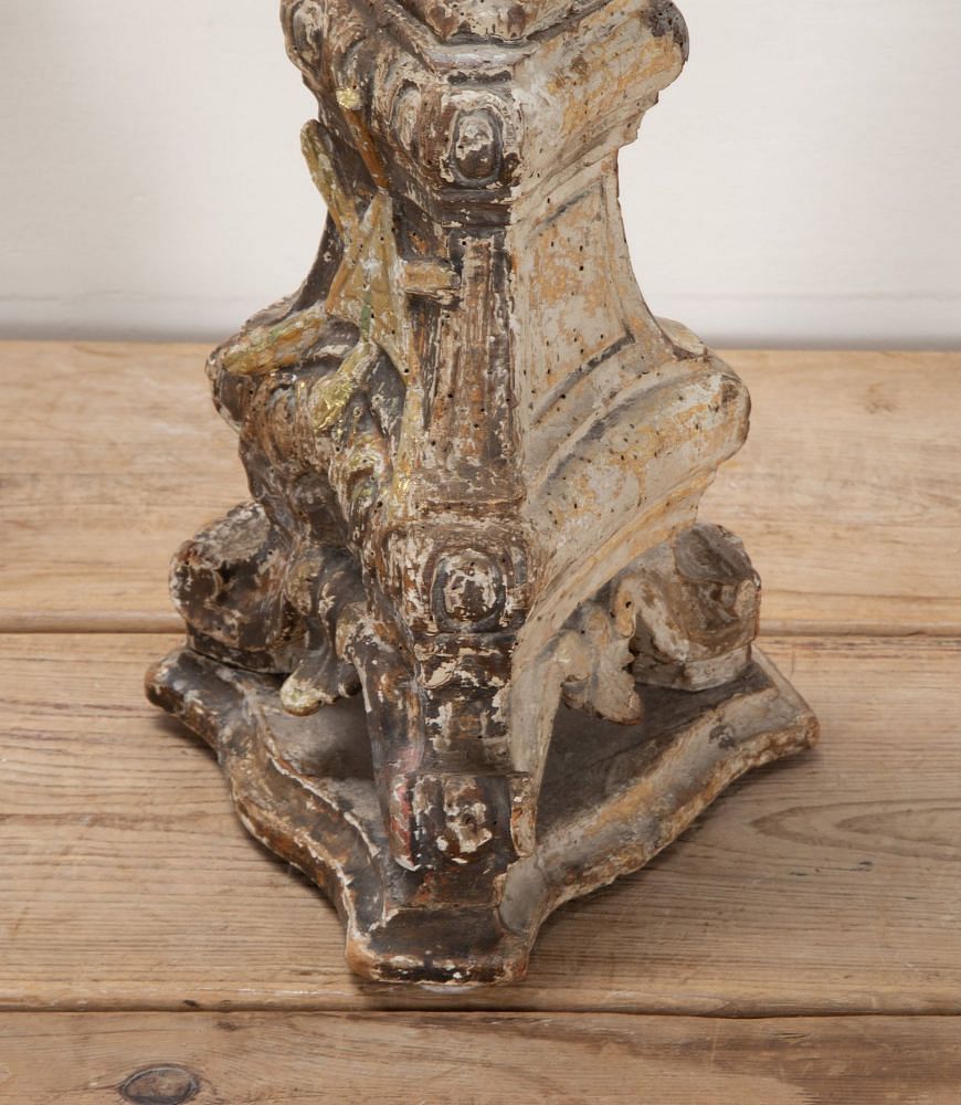 18th Century Italian Single Silver Gilt Church Alter Stick DA4341694