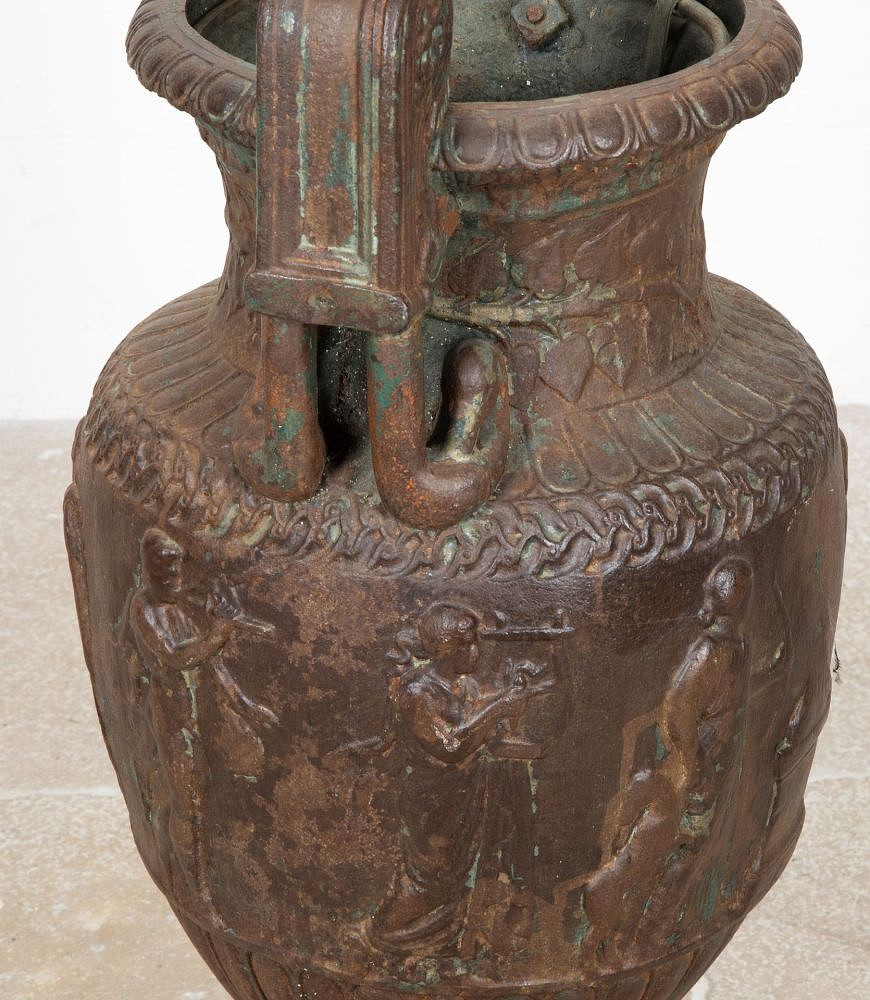 Large 19th Century Neo-Classical Cast Iron Urn DA4342255