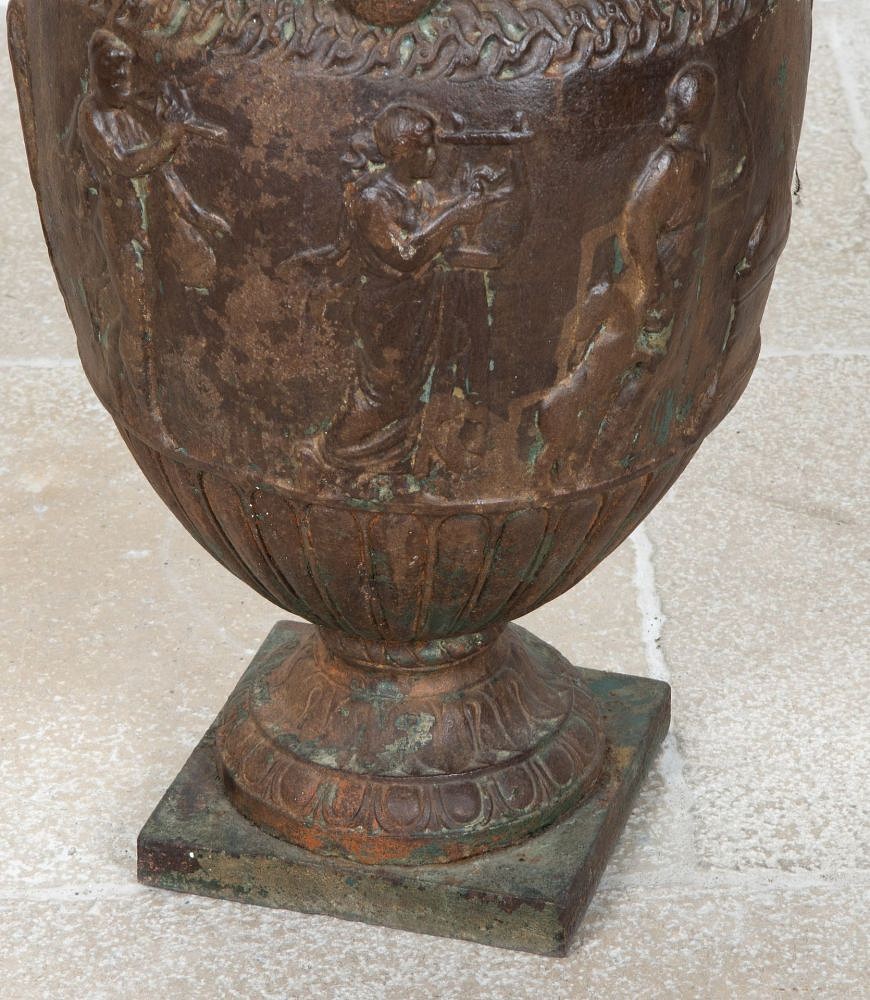 Large 19th Century Neo-Classical Cast Iron Urn DA4342255