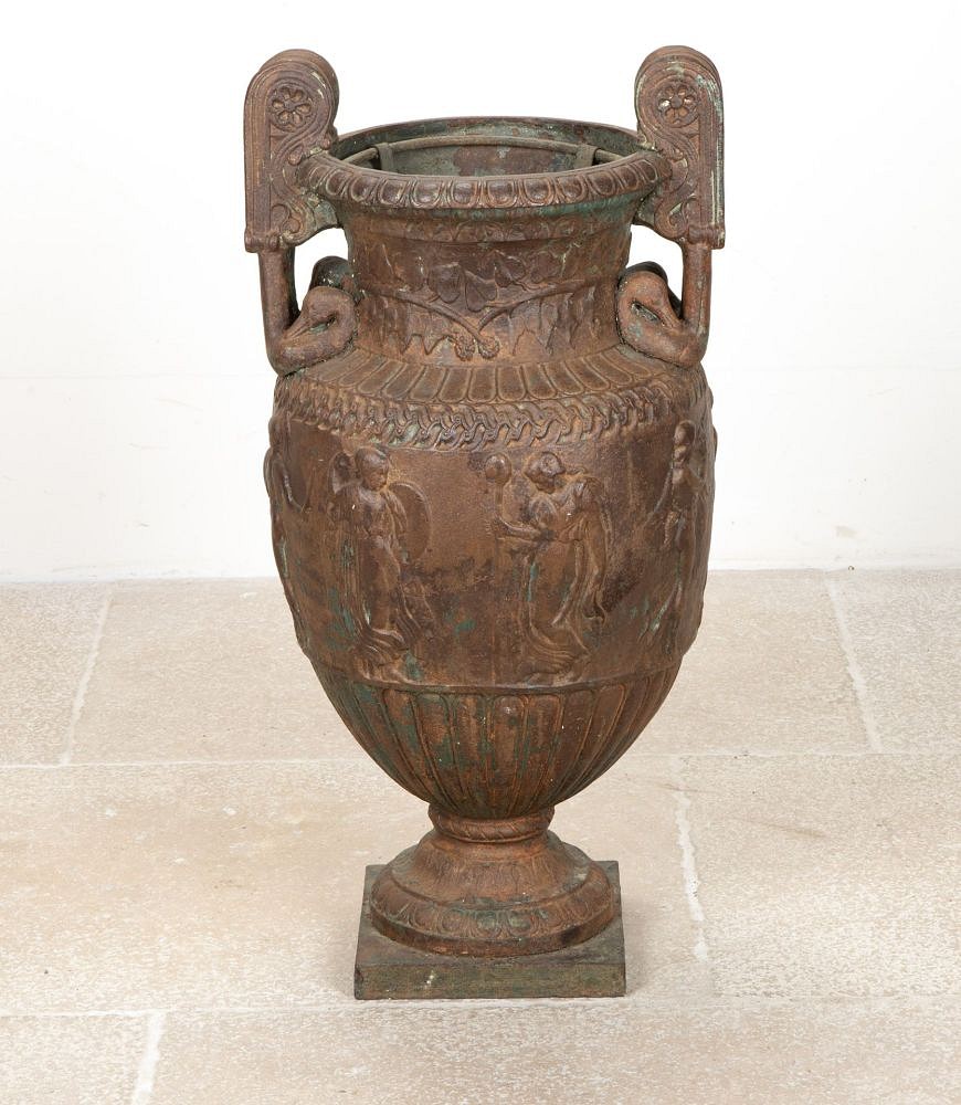 Large 19th Century Neo-Classical Cast Iron Urn DA4342255