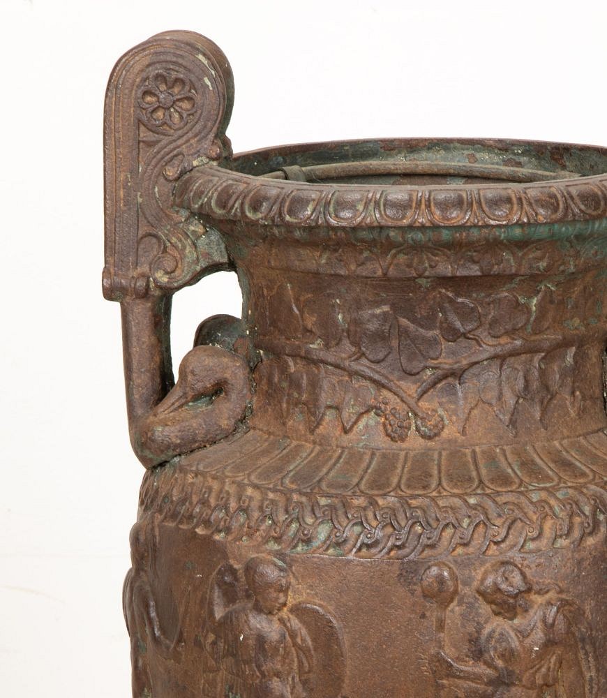 Large 19th Century Neo-Classical Cast Iron Urn DA4342255