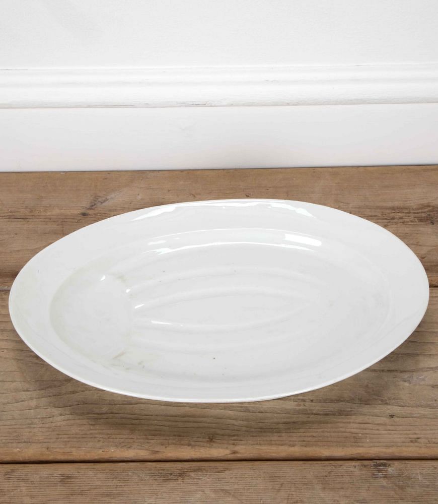 French 20th Century Meat Plate with Gravy Bowl DA4458660