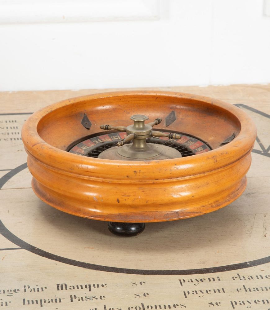 Early 20th Century French Roulette Board and Wheel DA449642