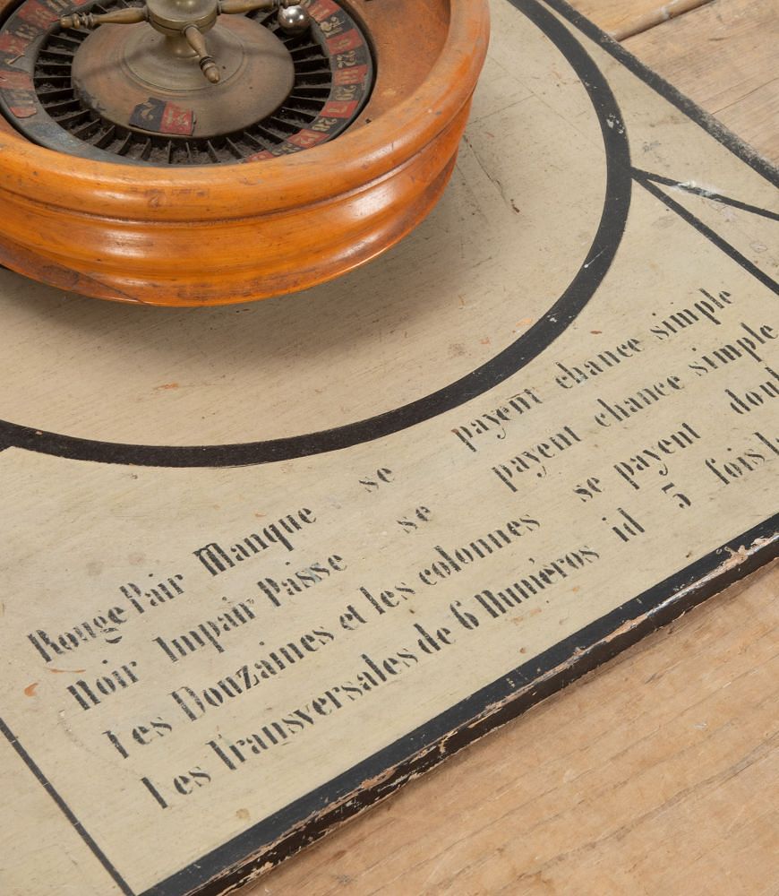 Early 20th Century French Roulette Board and Wheel DA449642