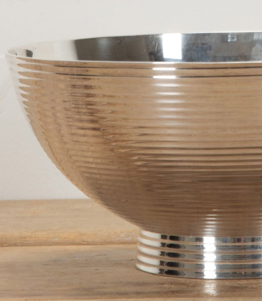 20th Century French Modernist Chrome Round Fruit Bowl DA4641762