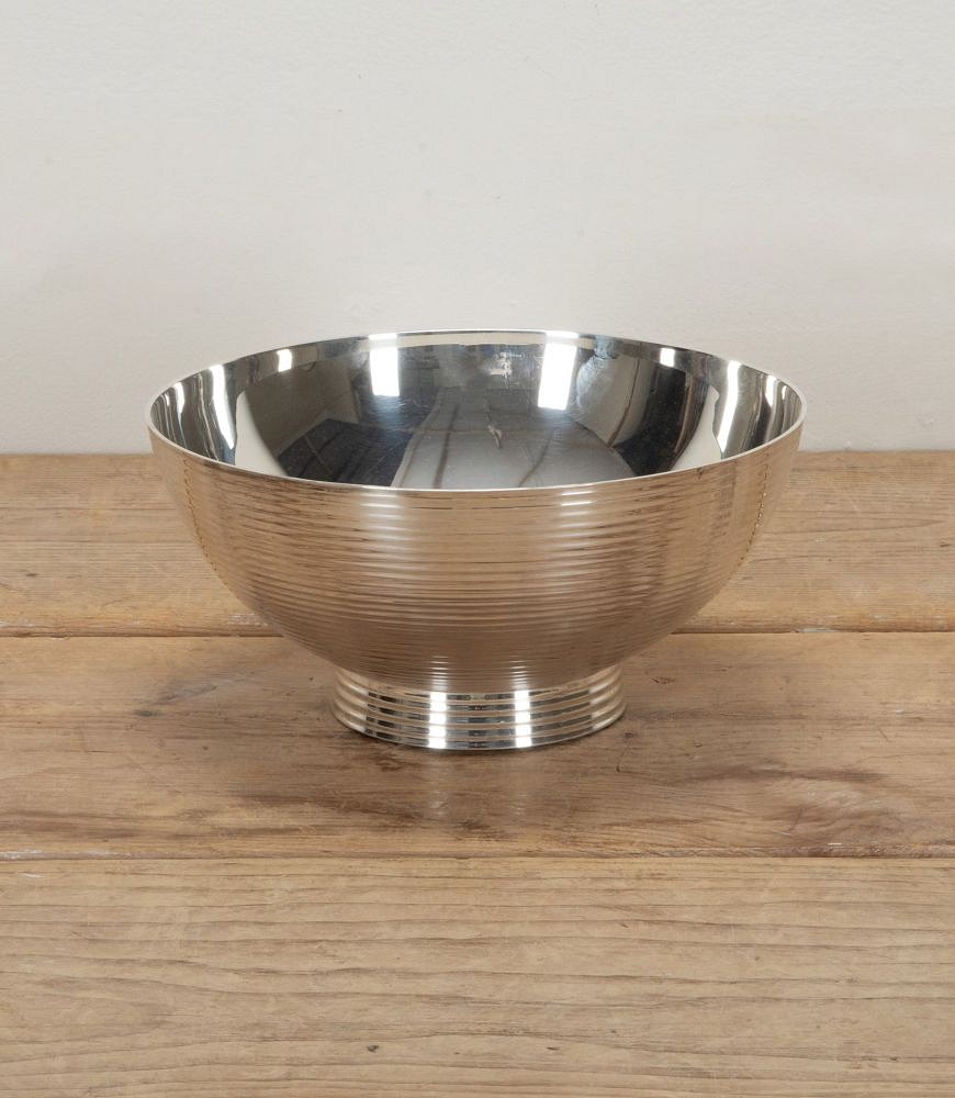 20th Century French Modernist Chrome Round Fruit Bowl DA4641762