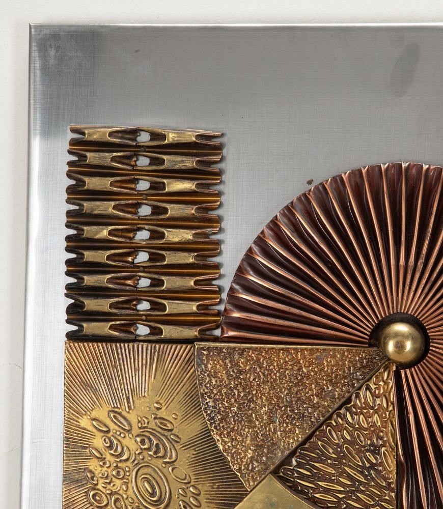 20th Century French Brutalist Metal Wall Decoration DA4641840