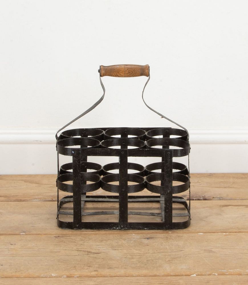 20th Century French Painted Metal Wine Carrier DA4840798