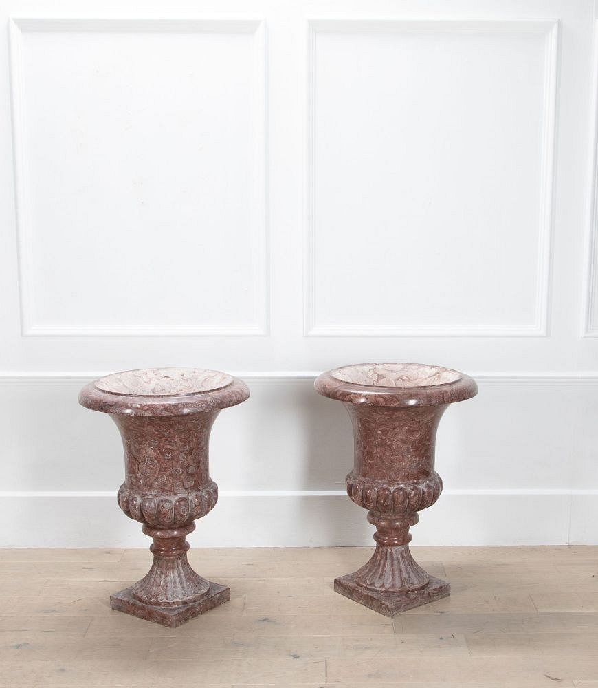 SALE: Pair of 19th Century Italian Marble Urns DA5236187