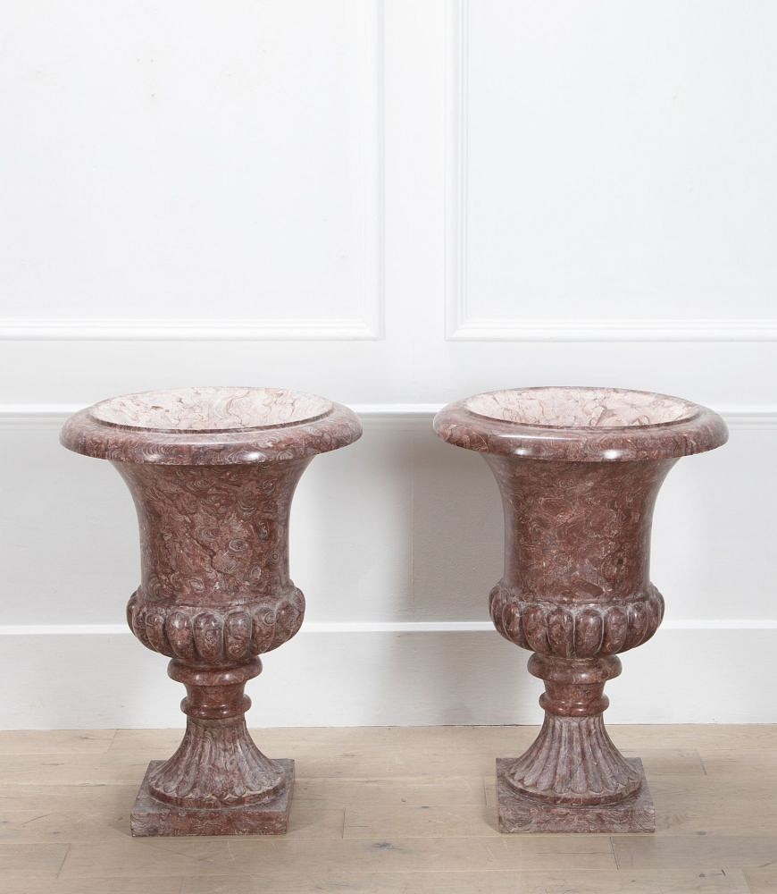 SALE: Pair of 19th Century Italian Marble Urns DA5236187