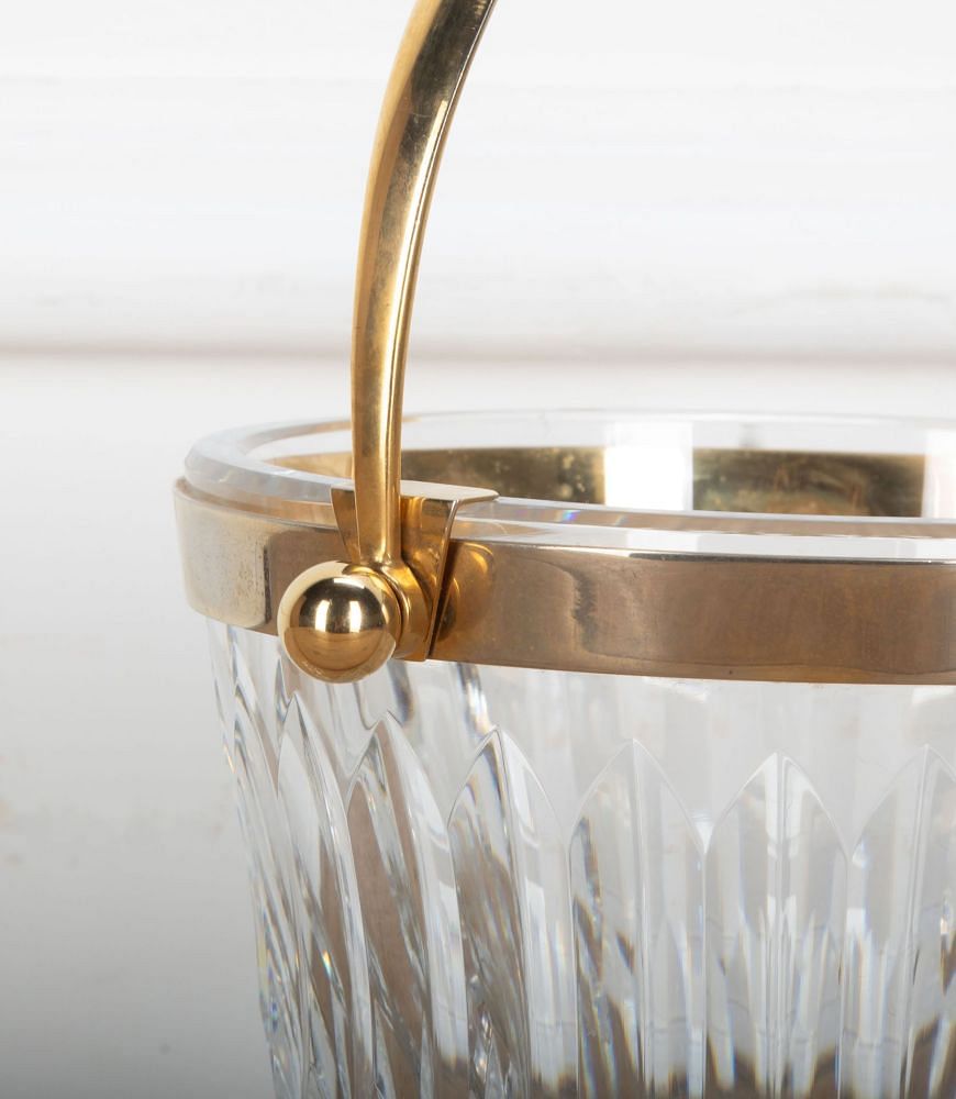 Mid-Century Baccarat Crystal and Gold Plated Ice Bucket DA5834596