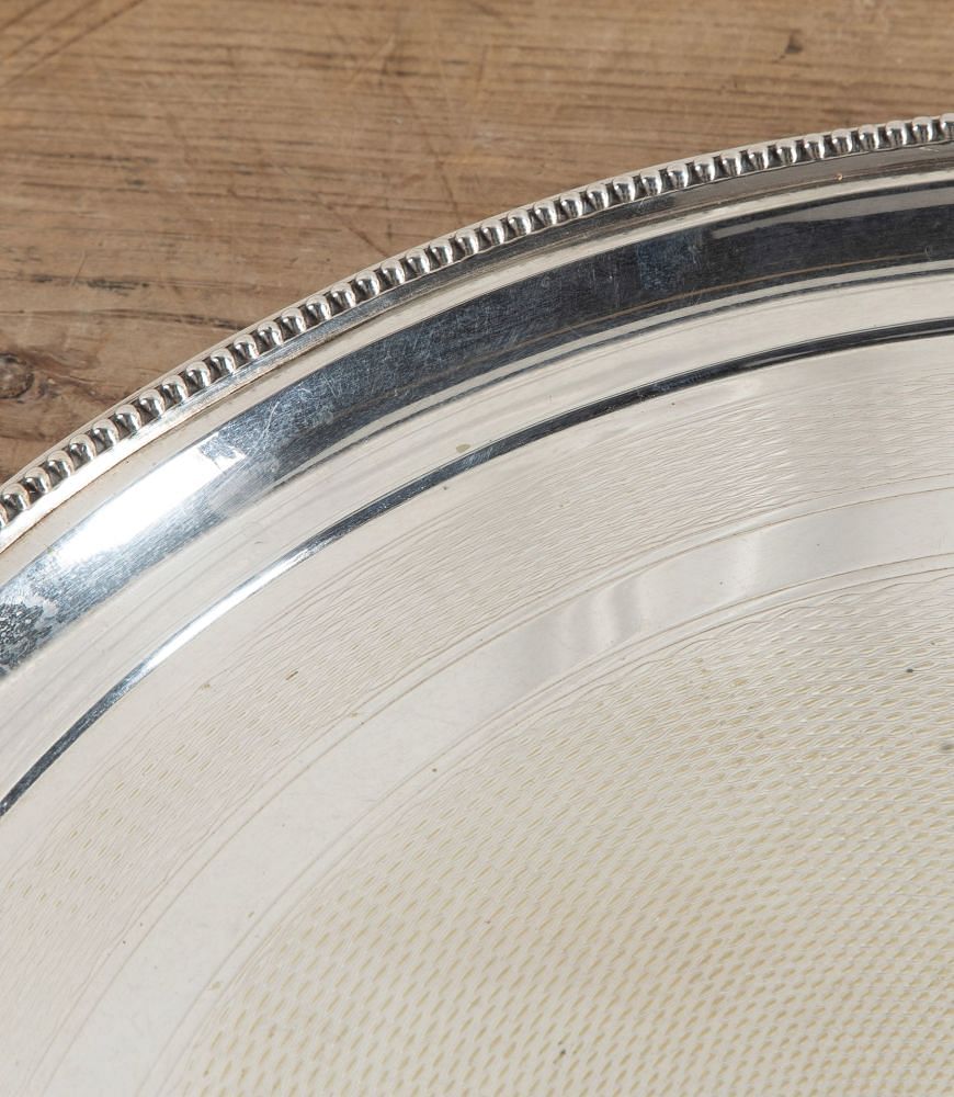 Large 19th Century Victorian Superb Engine Turned Tray By Mappin & Webb DA5841529