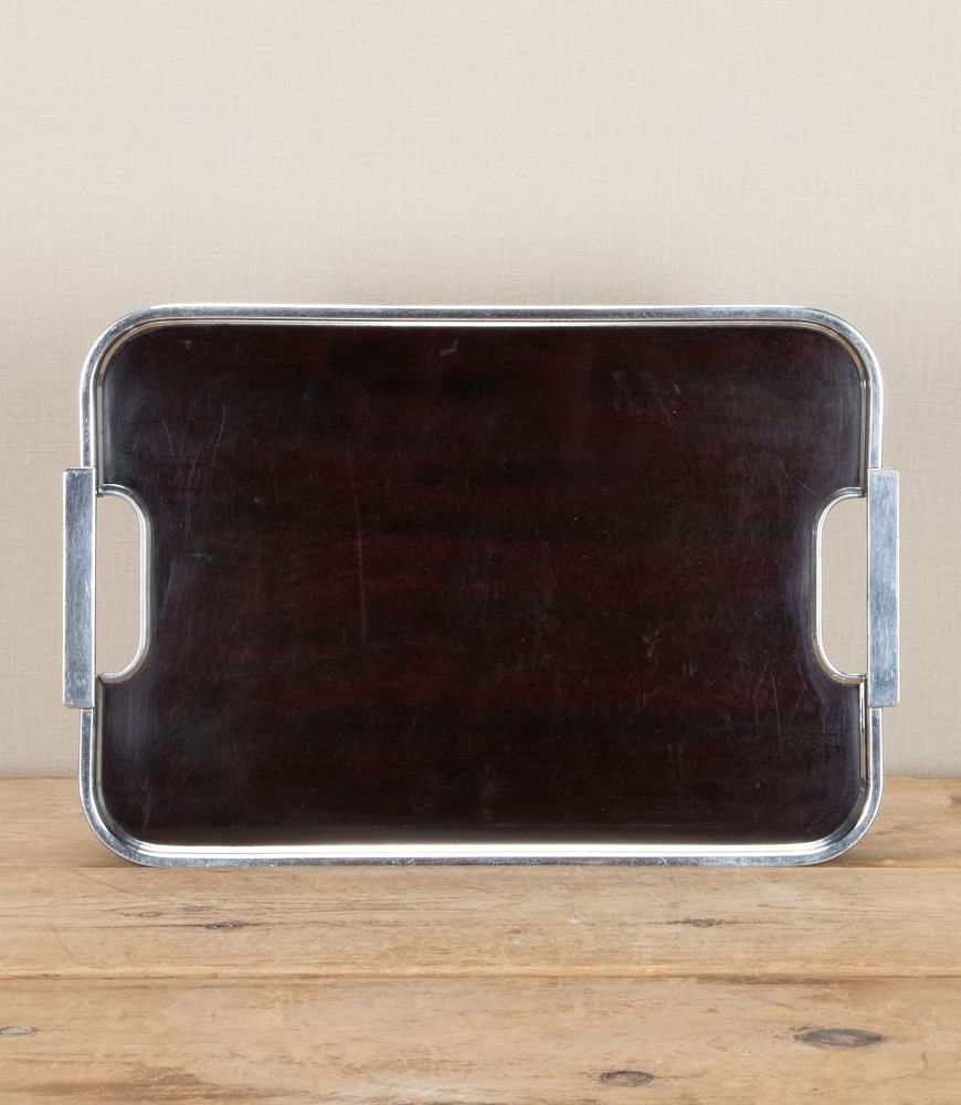 Art Deco English Chrome and Bakelite Serving Tray by Besway DA5842644