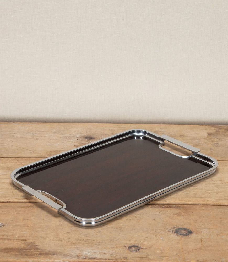 Art Deco English Chrome and Bakelite Serving Tray by Besway DA5842644