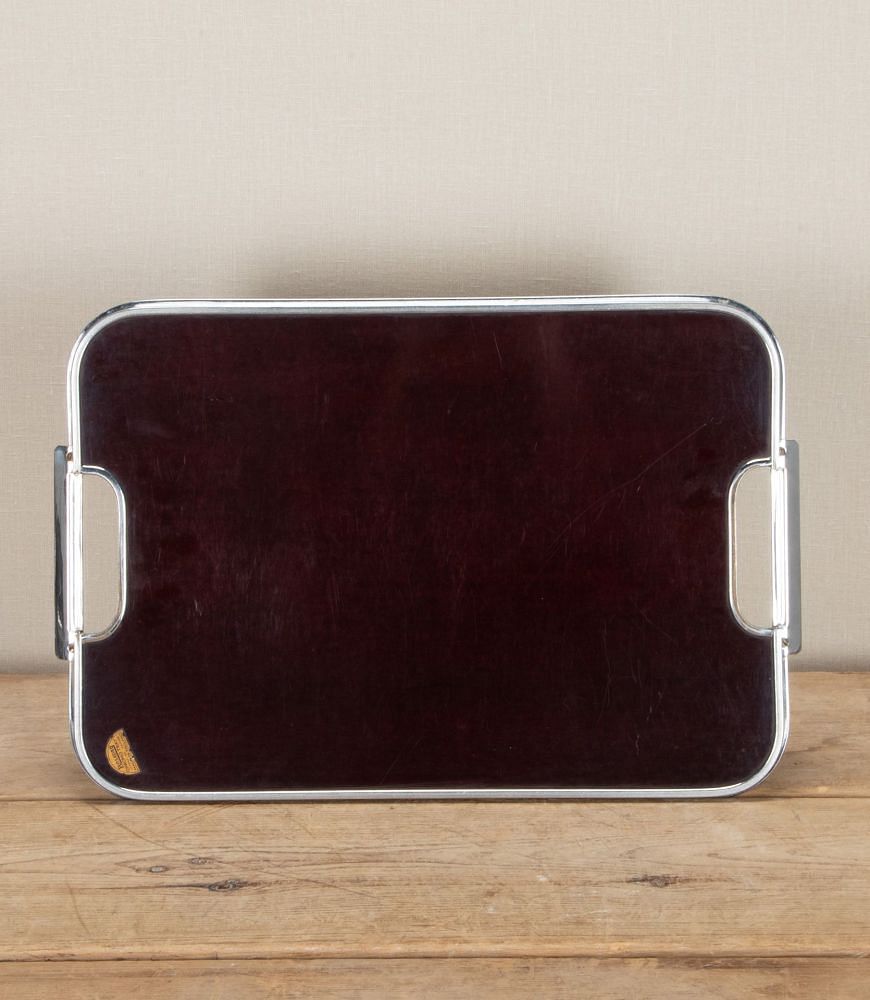 Art Deco English Chrome and Bakelite Serving Tray by Besway DA5842644