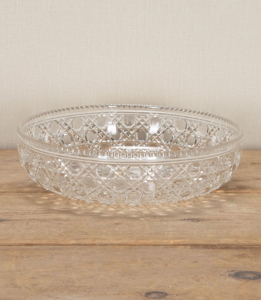 Large Art Deco English Cut Crystal Serving Bowl DA5842648
