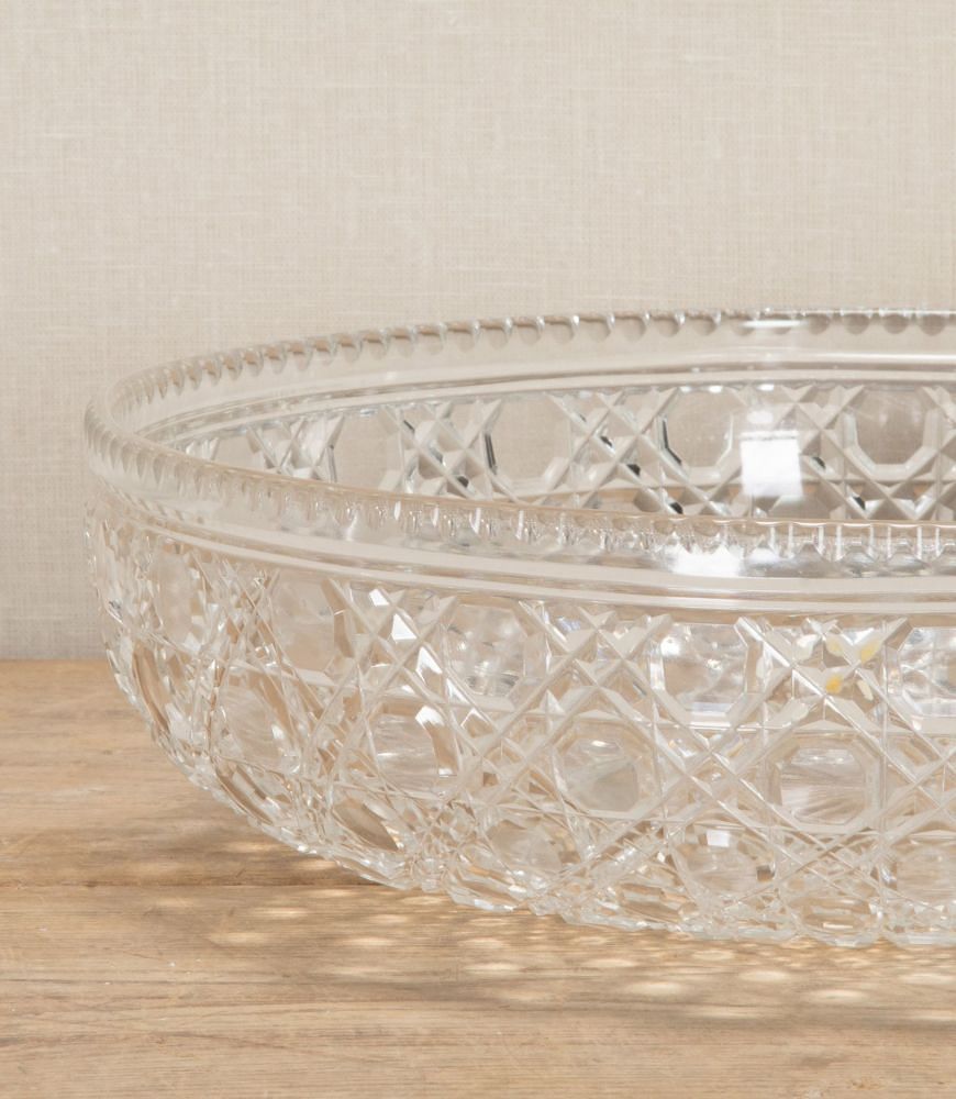 Large Art Deco English Cut Crystal Serving Bowl DA5842648