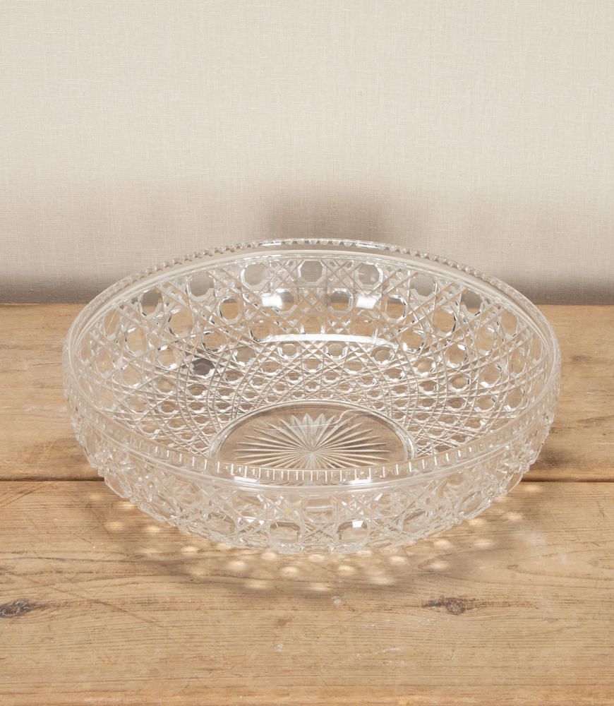 Large Art Deco English Cut Crystal Serving Bowl DA5842648