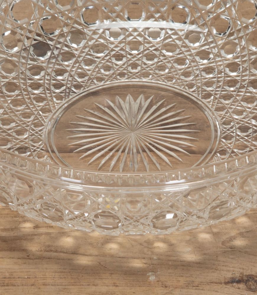 Large Art Deco English Cut Crystal Serving Bowl DA5842648