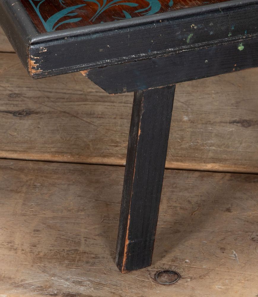 Pair of 19th Century English Hand Stencilled Wooden Folding Bed Trays DA5842654