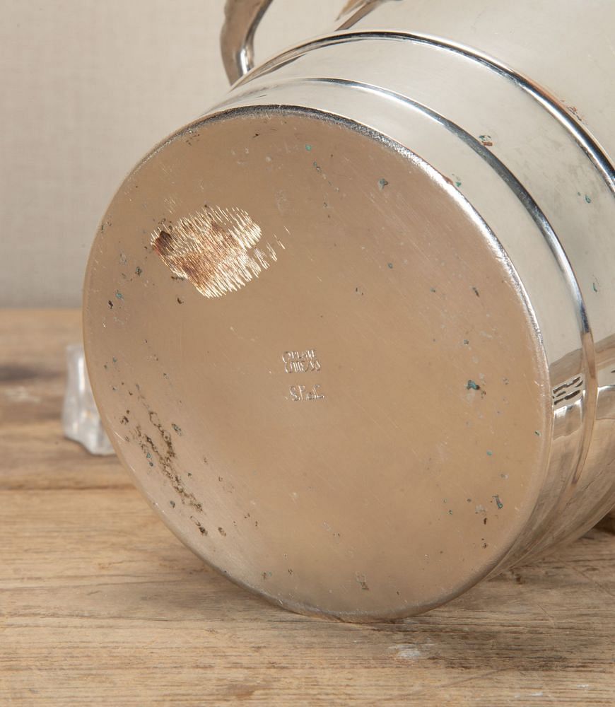Mid-Century Silver Plated Ice Bucket with Removable Ice Melt Tray DA5842660