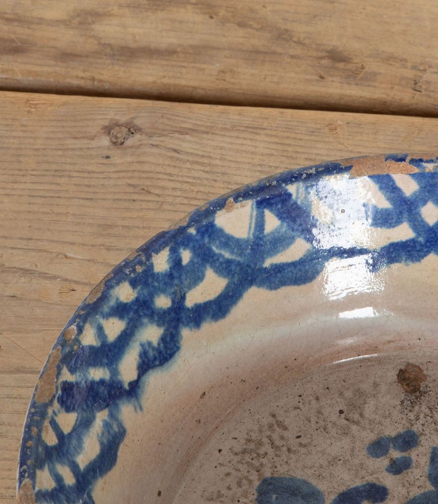 Late 19th Century Spanish Blue and White Fajalauza Bowl DA6042630