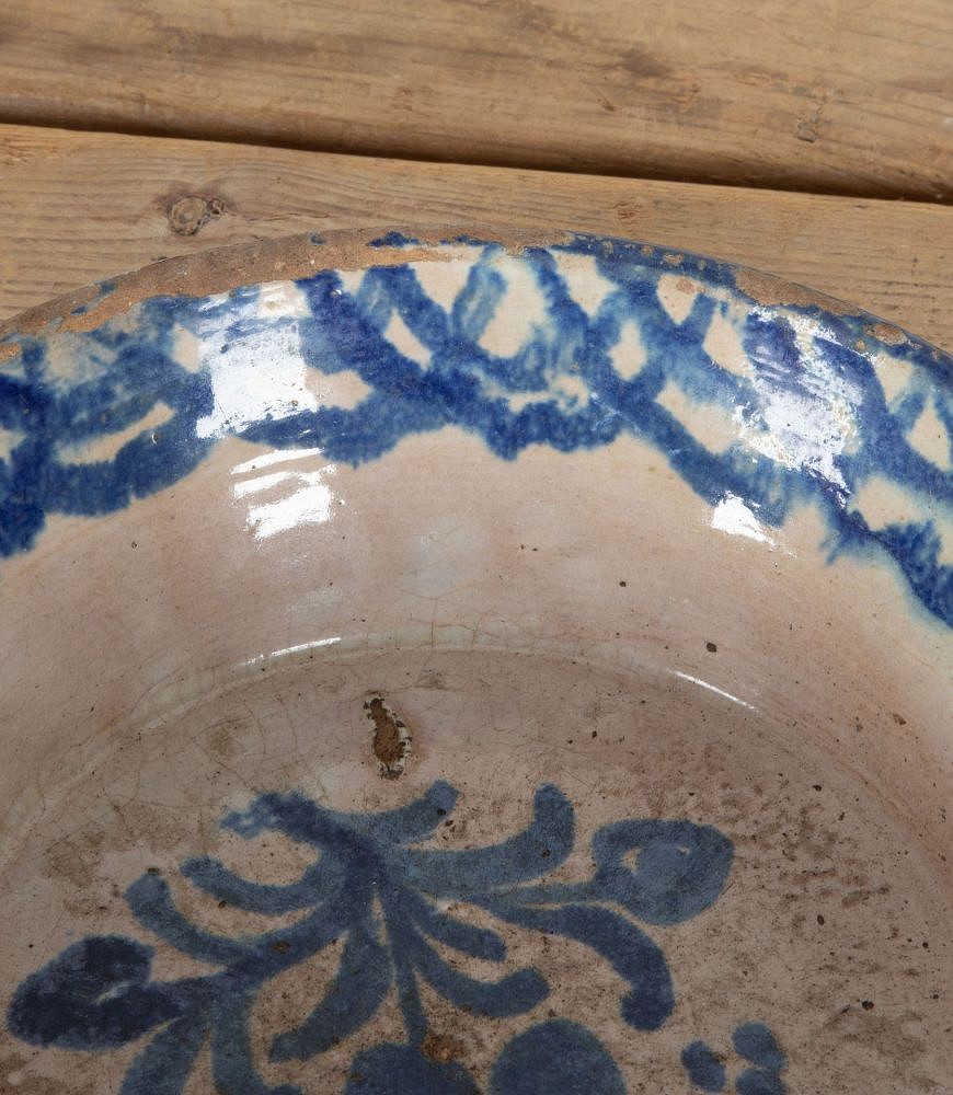 Late 19th Century Spanish Blue and White Fajalauza Bowl DA6042630